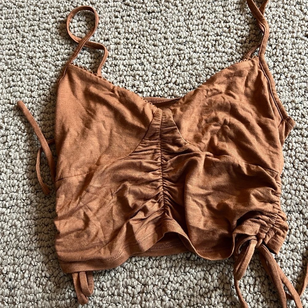 brown pacsun boustier tank top